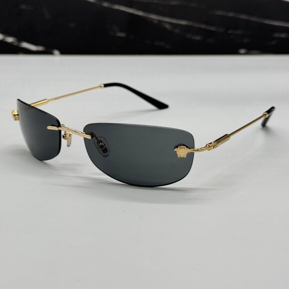 NEW MOD 2279 1002/87 VERSACE SUNGLASSES VE2279 100287 DARK GREY VE2279 1002/87 - Picture 2 of 9
